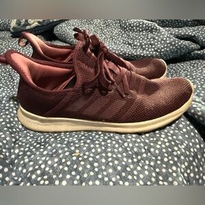 Adidas Women's Burgundy Cloudfoam Sneakers